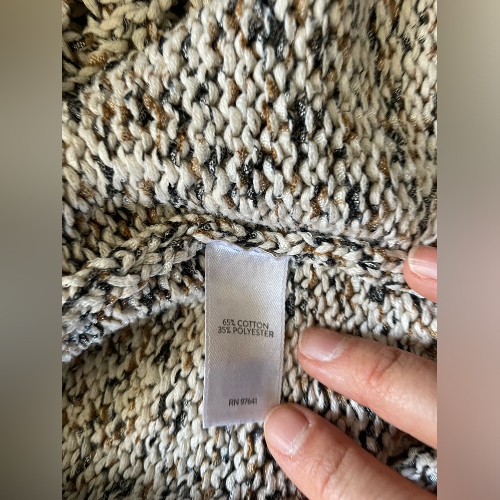 J Jill Open Knit V Neck Sweater - Picture 7 of 8